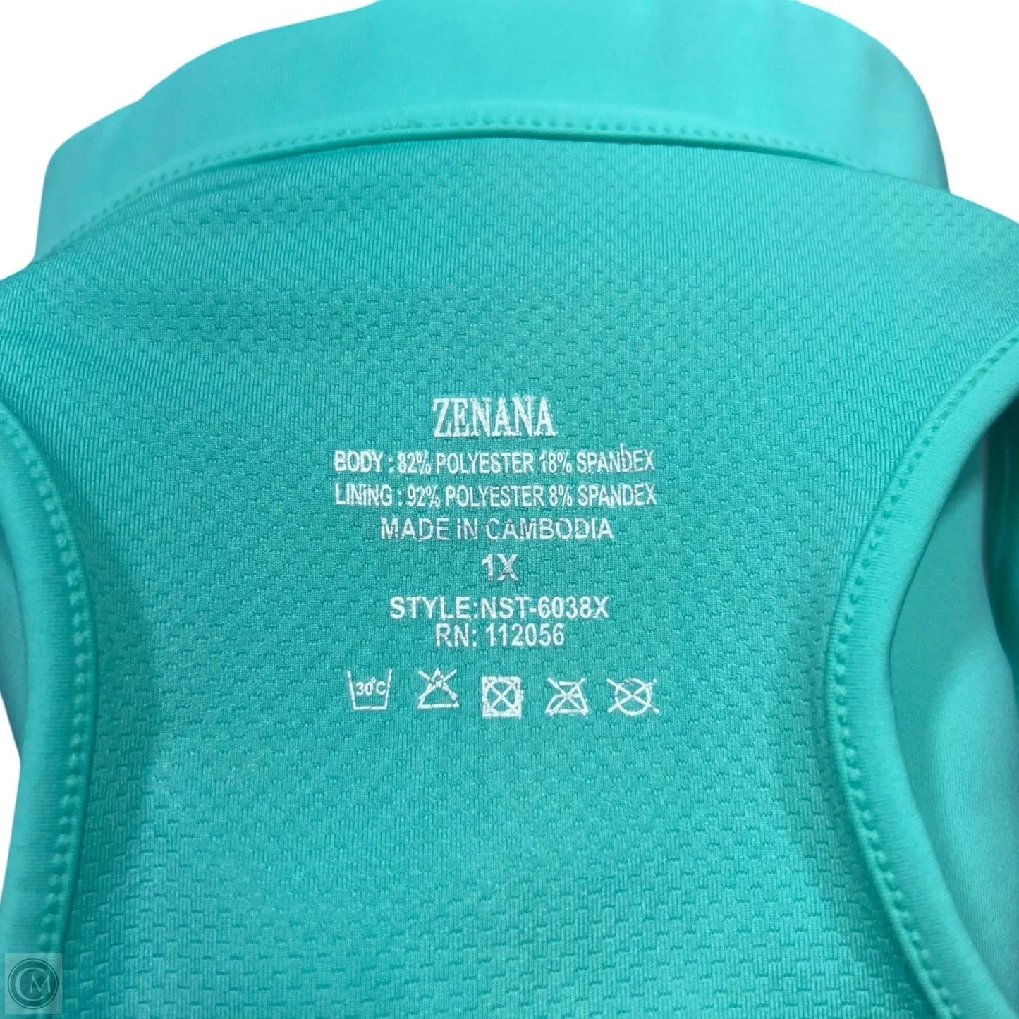 Athletic Bra By Zenana In Blue, Size: 1x