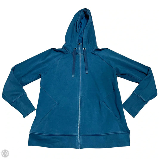 Athletic Sweatshirt Hoodie By Athleta In Teal, Size: 1x