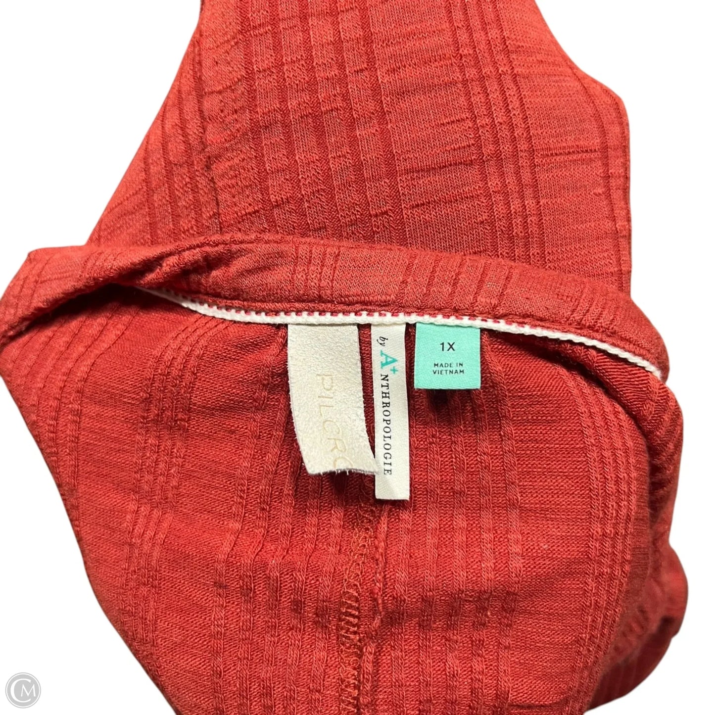 Top Long Sleeve By Anthropologie In Orange, Size: 1x