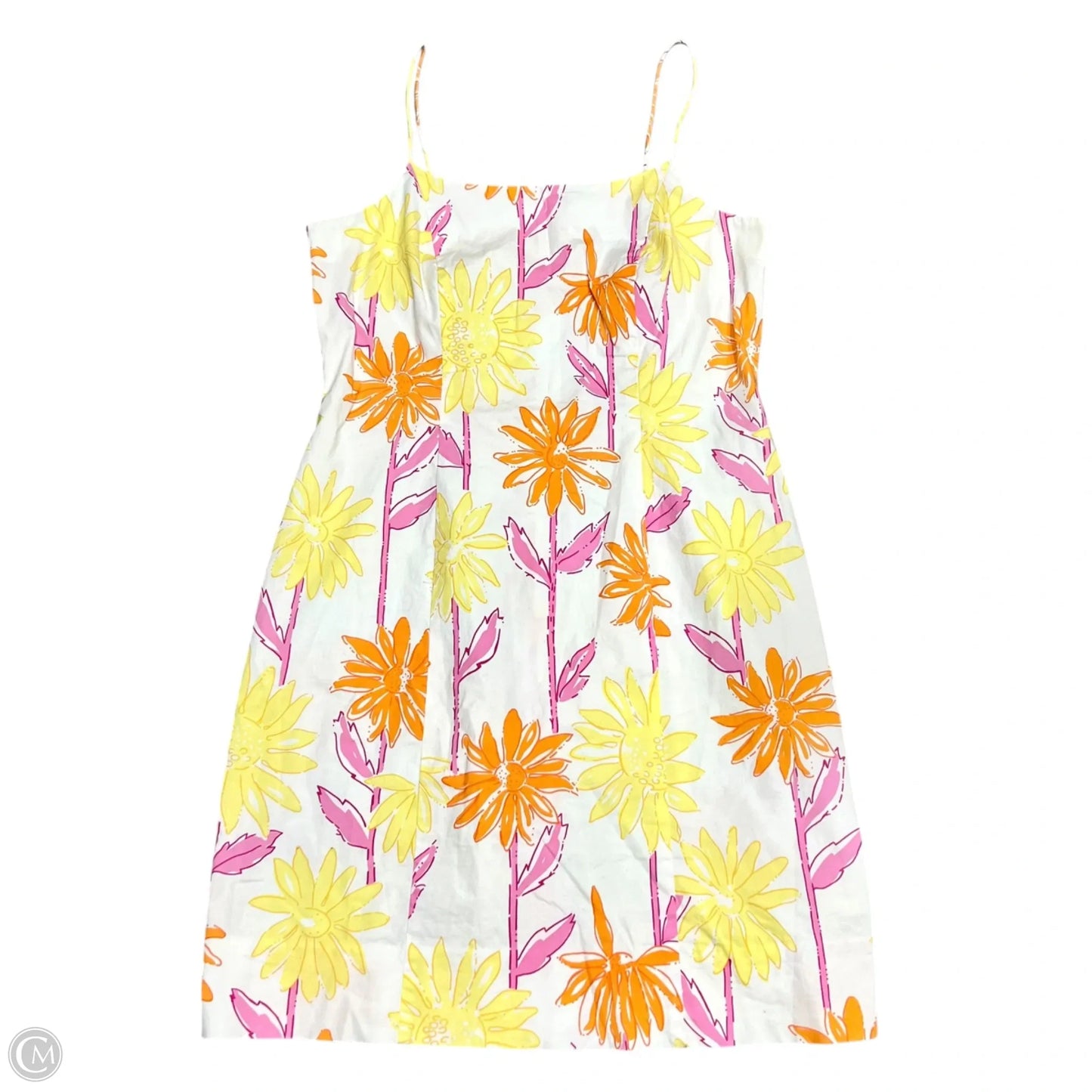 Dress Designer By Lilly Pulitzer In Orange & White, Size: M