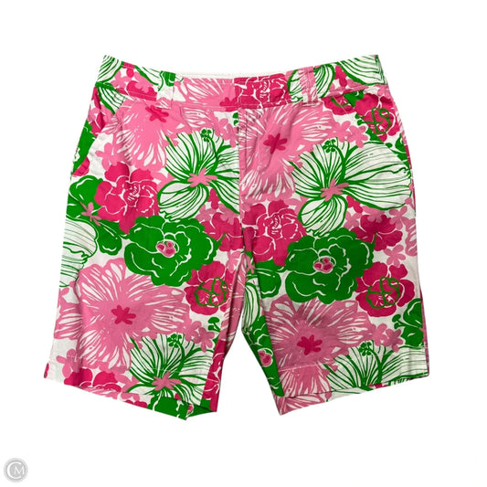 Shorts Designer By Lilly Pulitzer In Green & Pink, Size: 8