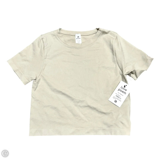 Top Short Sleeve Basic By Love Poem In Tan, Size: M