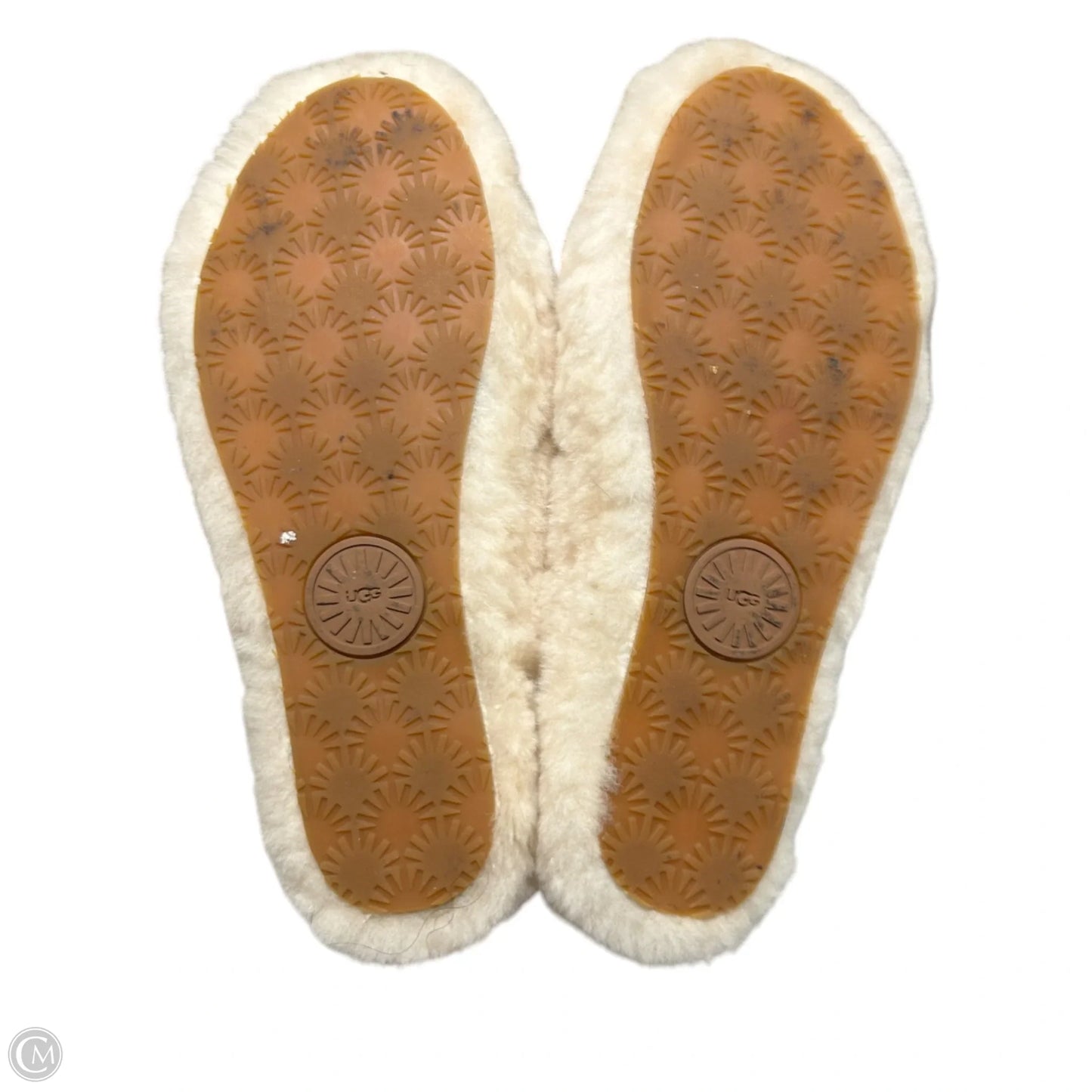 Slippers Designer By Ugg In Cream, Size: 7