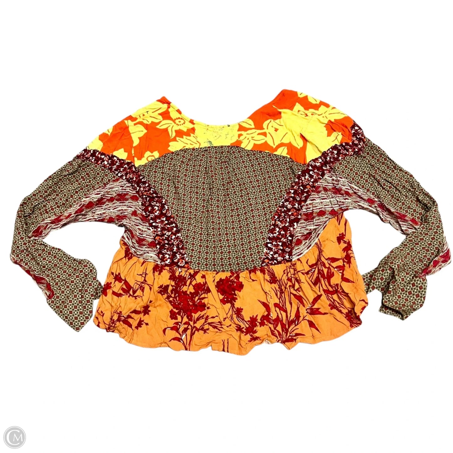 Top Long Sleeve By Free People In Orange, Size: M