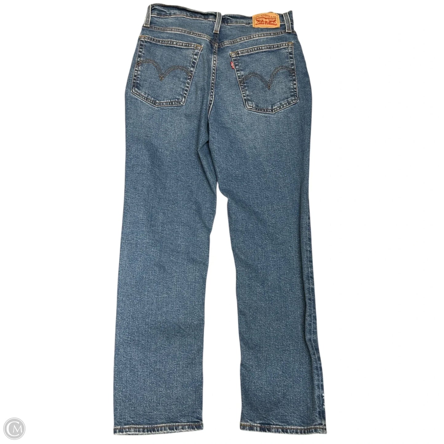 Jeans Straight By Levis In Blue Denim, Size: 8