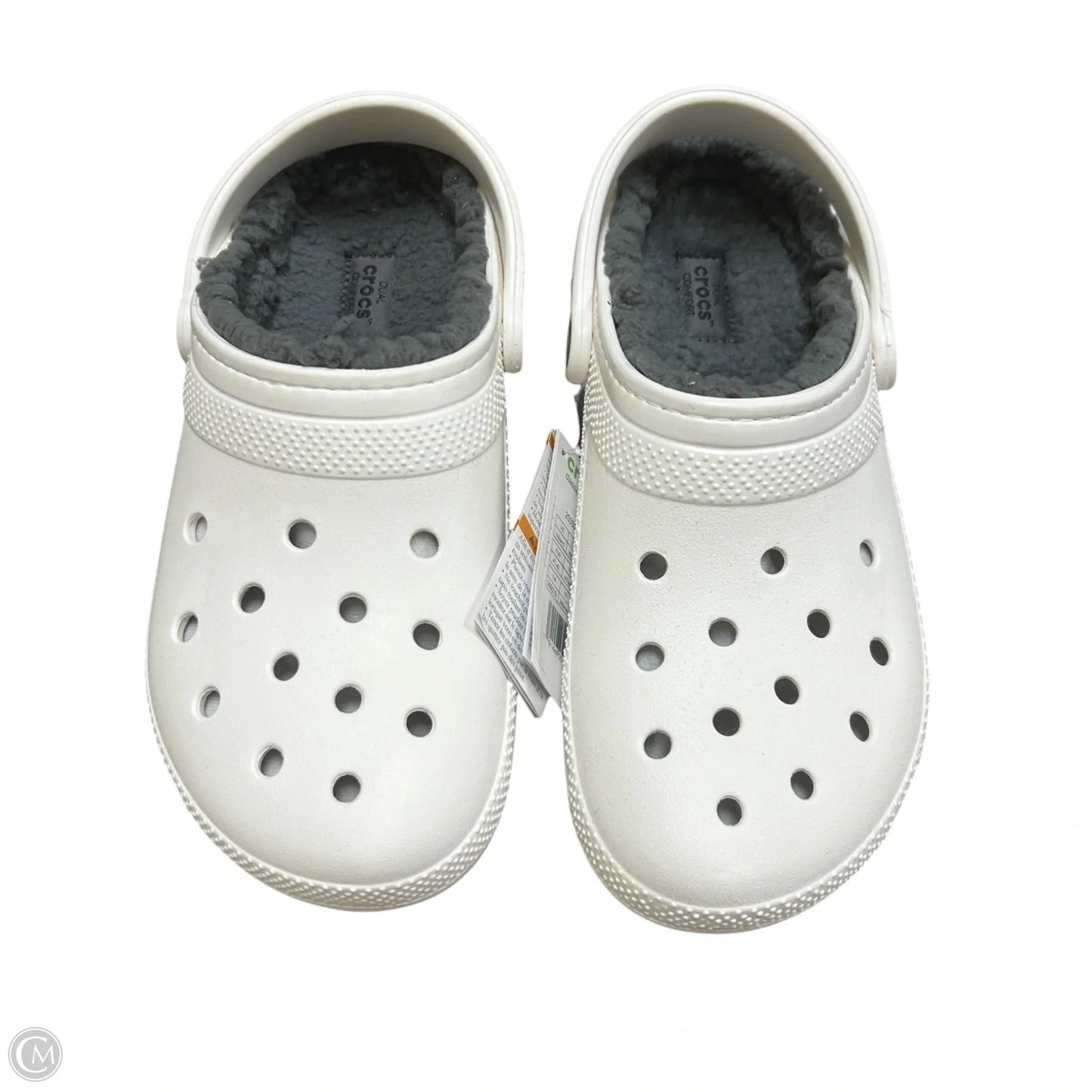 Shoes Flats By Crocs In White, Size: 10