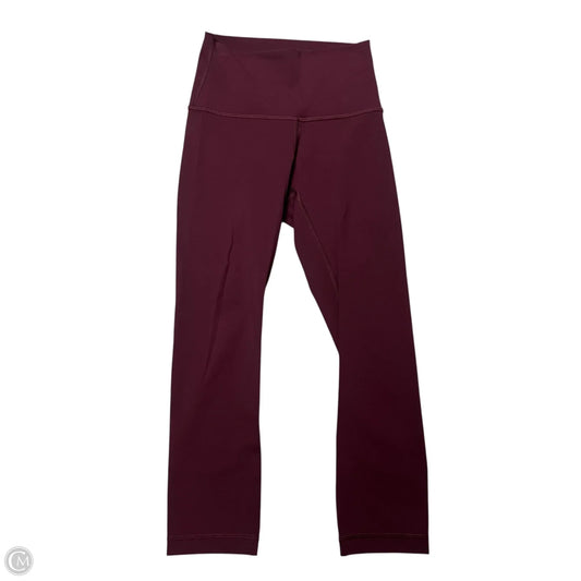 Athletic Leggings Capris By Lululemon In Maroon, Size: 2