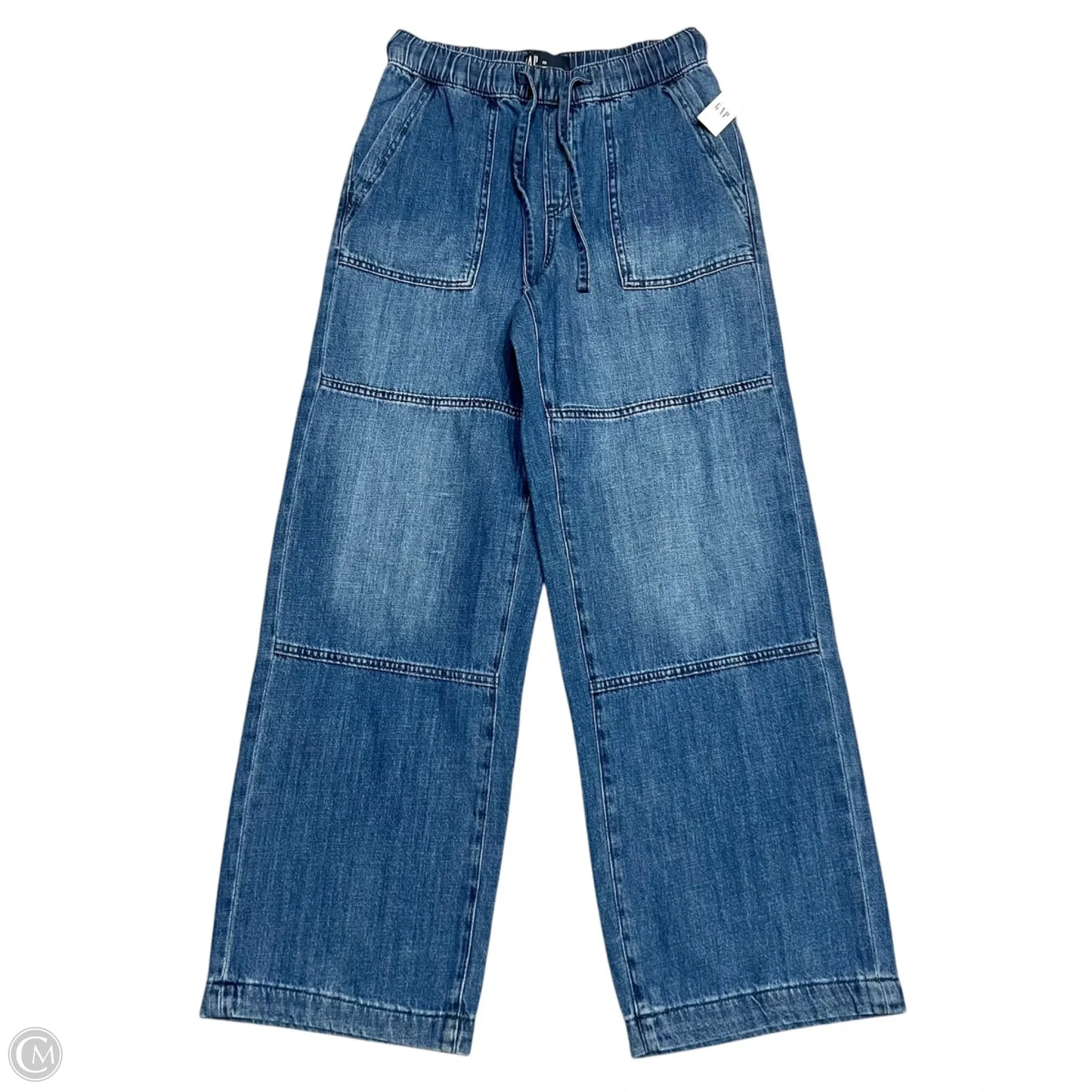 Jeans Wide Leg By Gap In Blue Denim, Size: 0