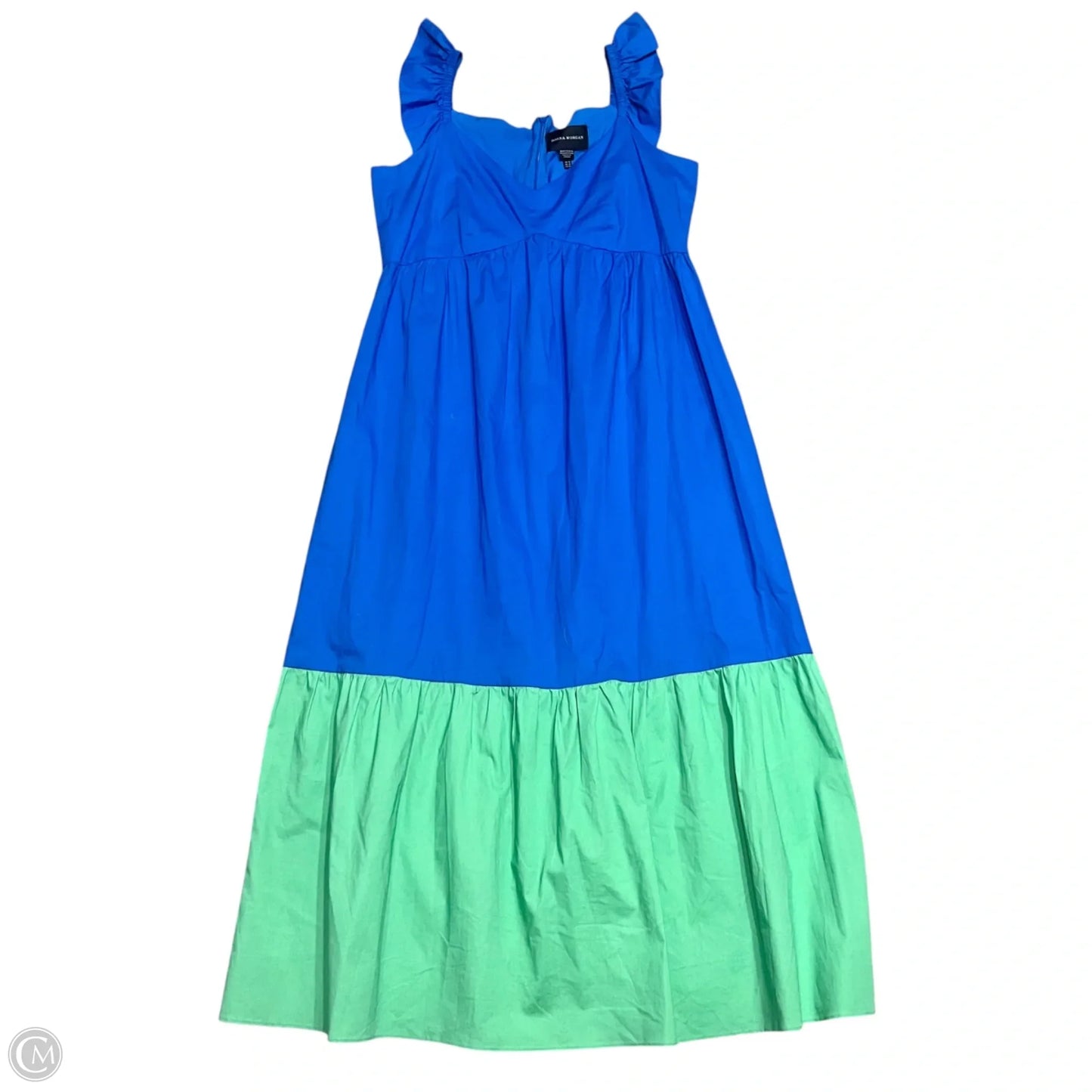 Dress Casual Maxi By Donna Morgan In Blue & Green, Size: M