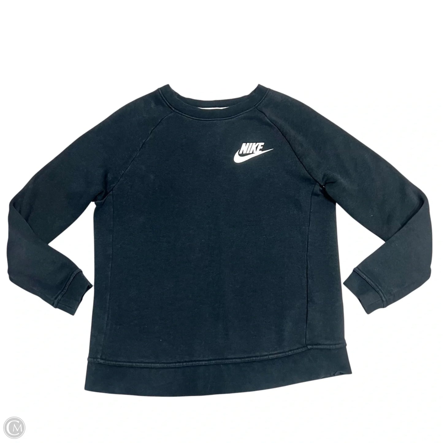 Athletic Sweatshirt Crewneck By Nike In Black, Size: S