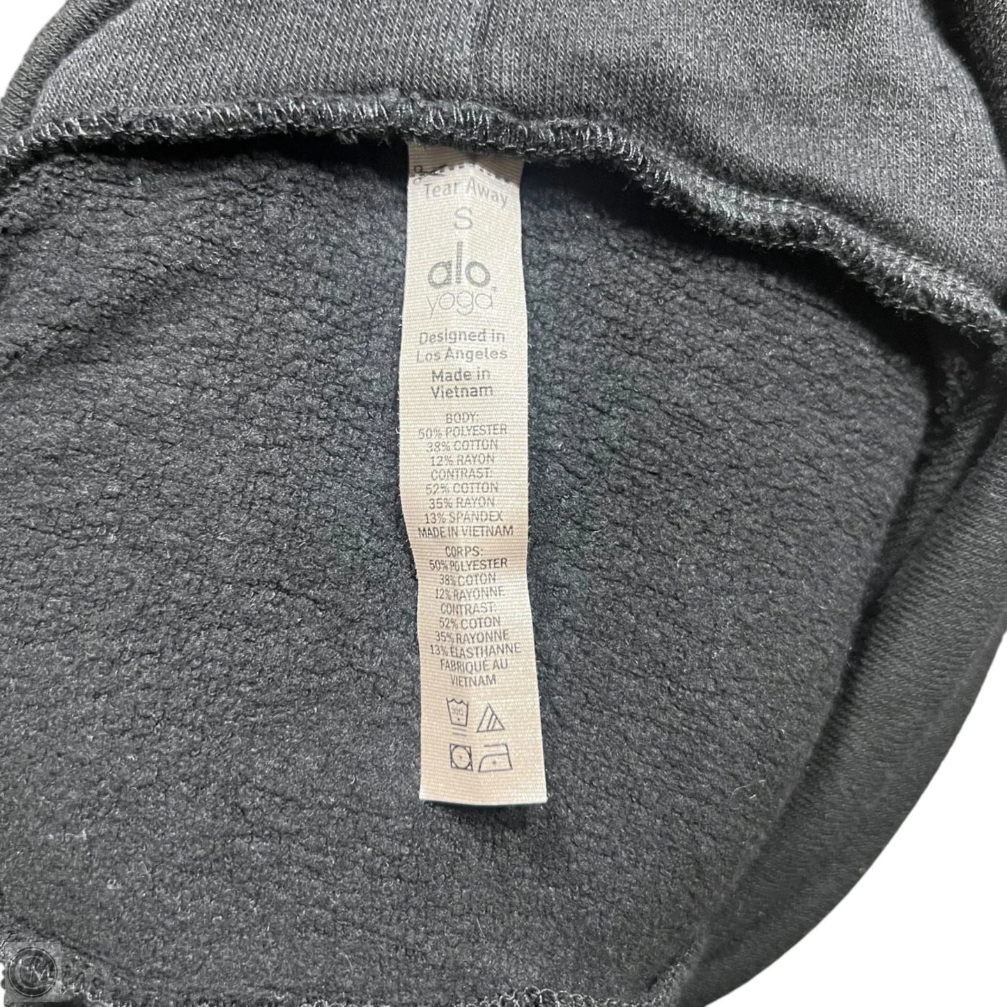 Athletic Sweatshirt Collar By Alo In Black, Size: S