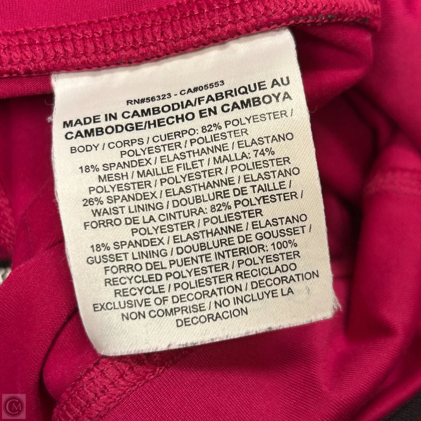 Athletic Leggings By Nike In Pink, Size: 4