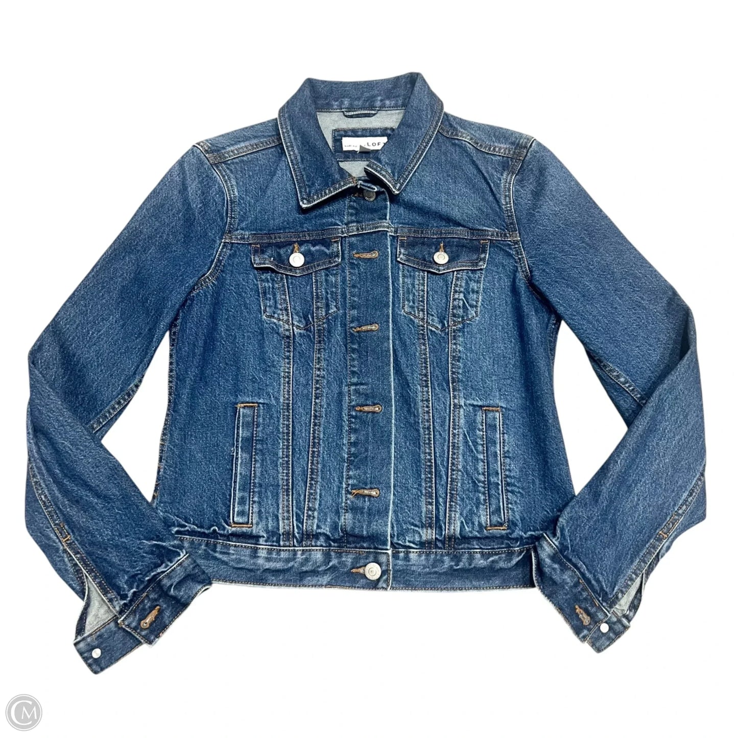 Jacket Denim By Loft In Blue Denim, Size: Xs