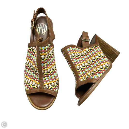 Sandals Heels Block By House Of Harlow In Multi-colored, Size: 8.5
