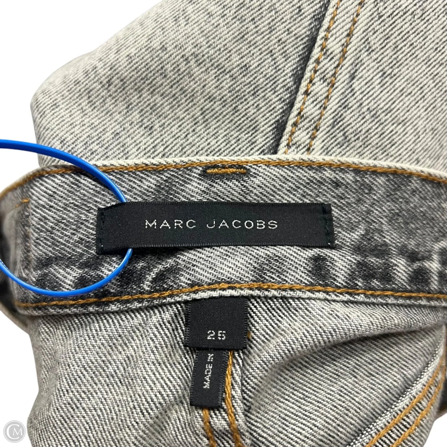 Skirt Luxury Designer By Marc Jacobs In Grey Denim, Size: 2