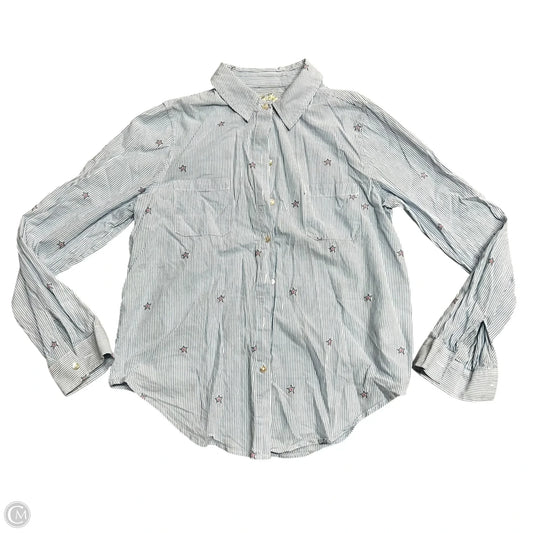 Top Long Sleeve Designer By Lilly Pulitzer In Blue & White, Size: S