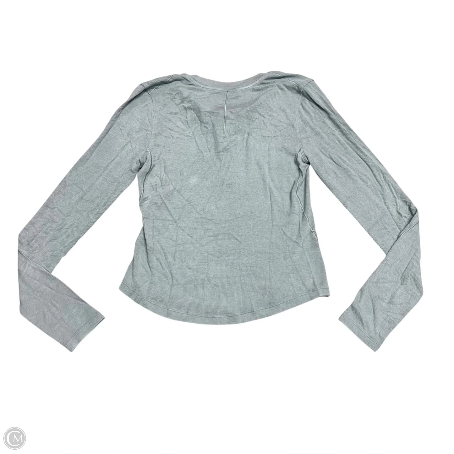 Athletic Top Long Sleeve Crewneck By Lululemon In Grey, Size: S