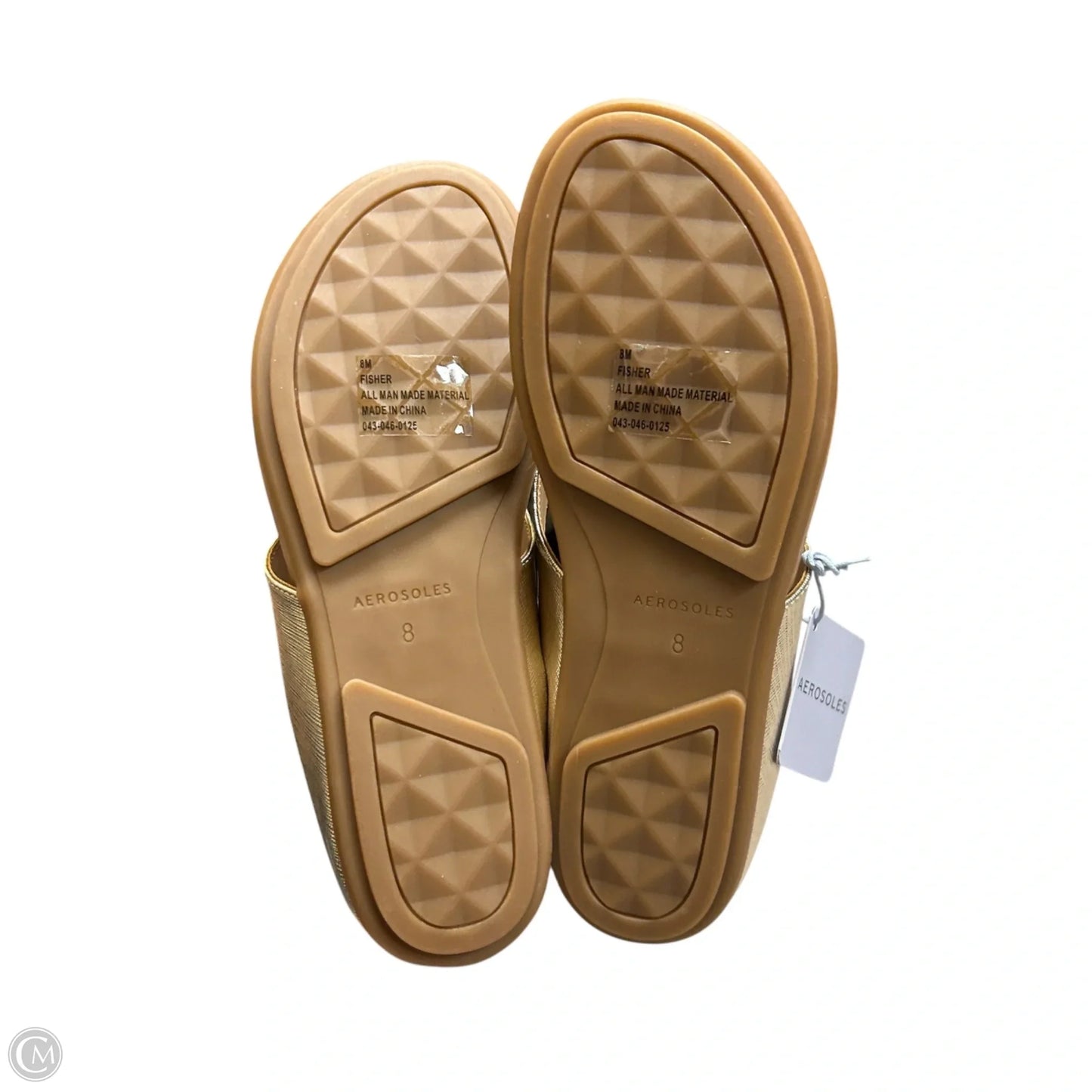 Sandals Flats By Aerosoles In Gold, Size: 8