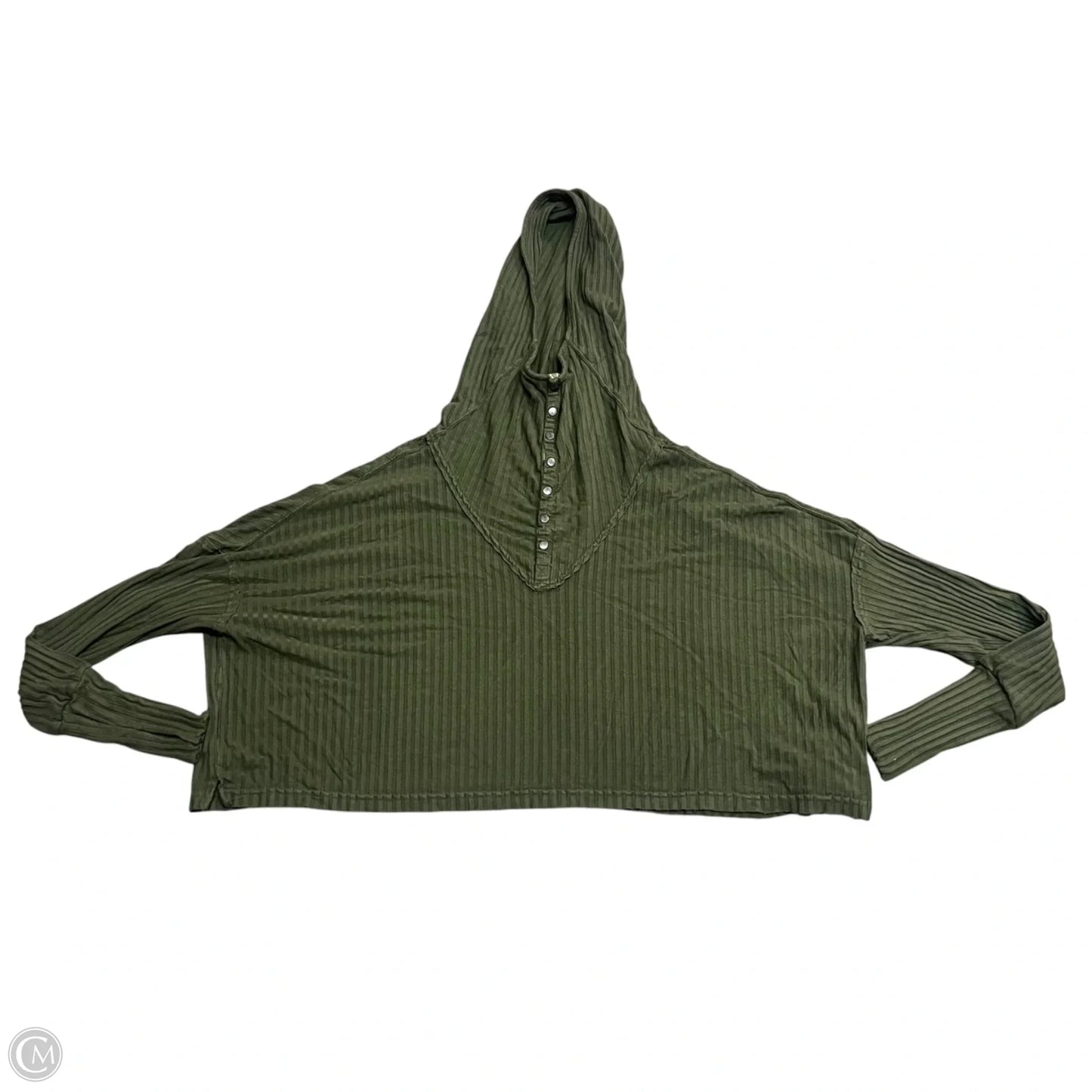 Athletic Sweatshirt Hoodie By Free People In Green, Size: Xs