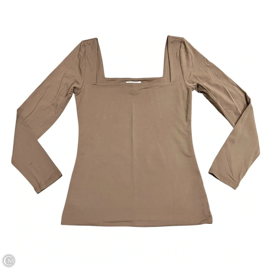 Top Long Sleeve Basic By Babaton In Brown, Size: L