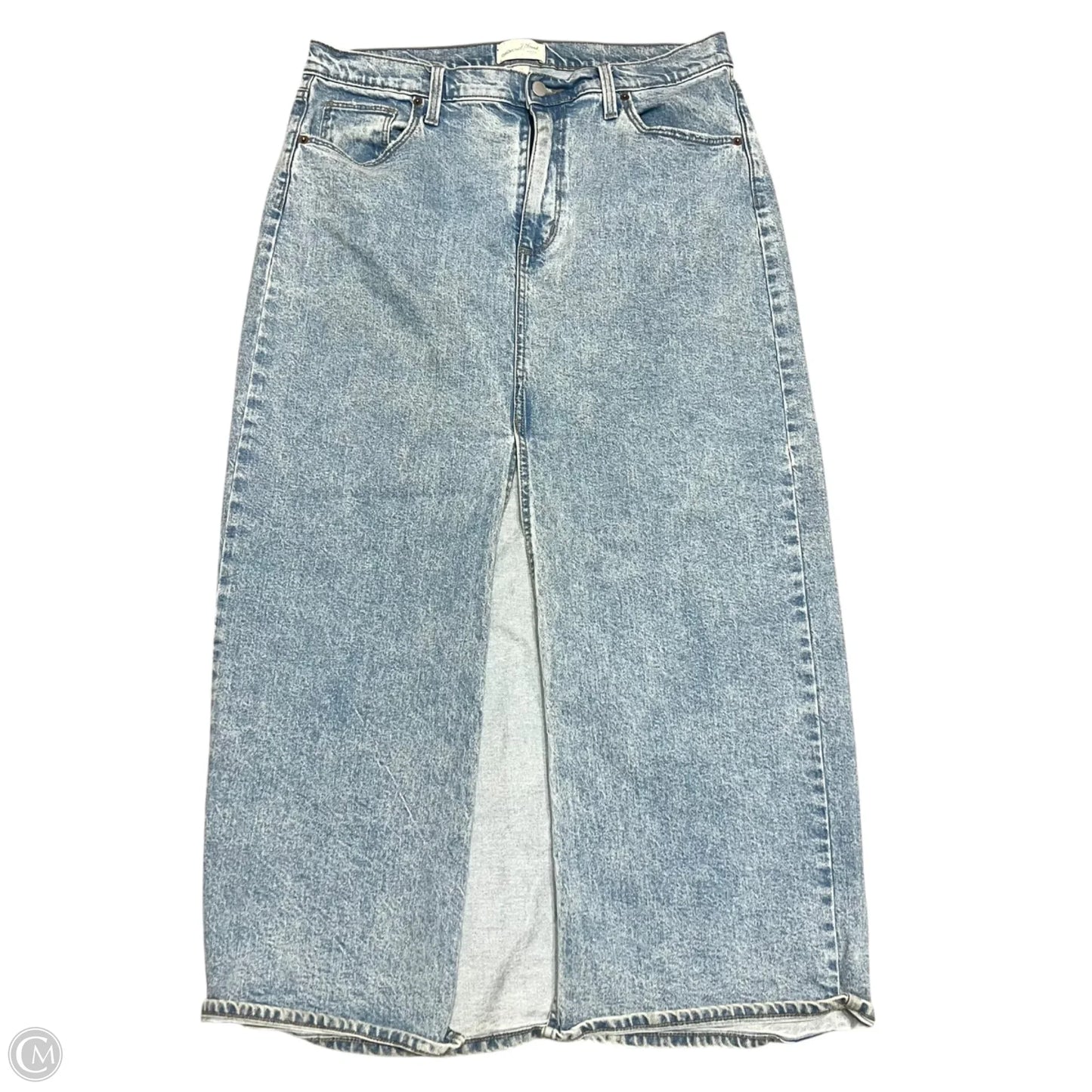 Skirt Maxi By Universal Thread In Blue Denim, Size: 12