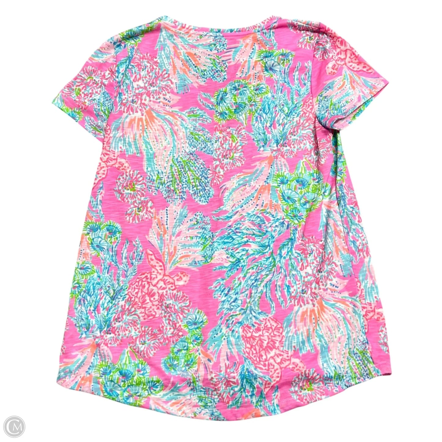 Top Short Sleeve Designer By Lilly Pulitzer In Pink, Size: S