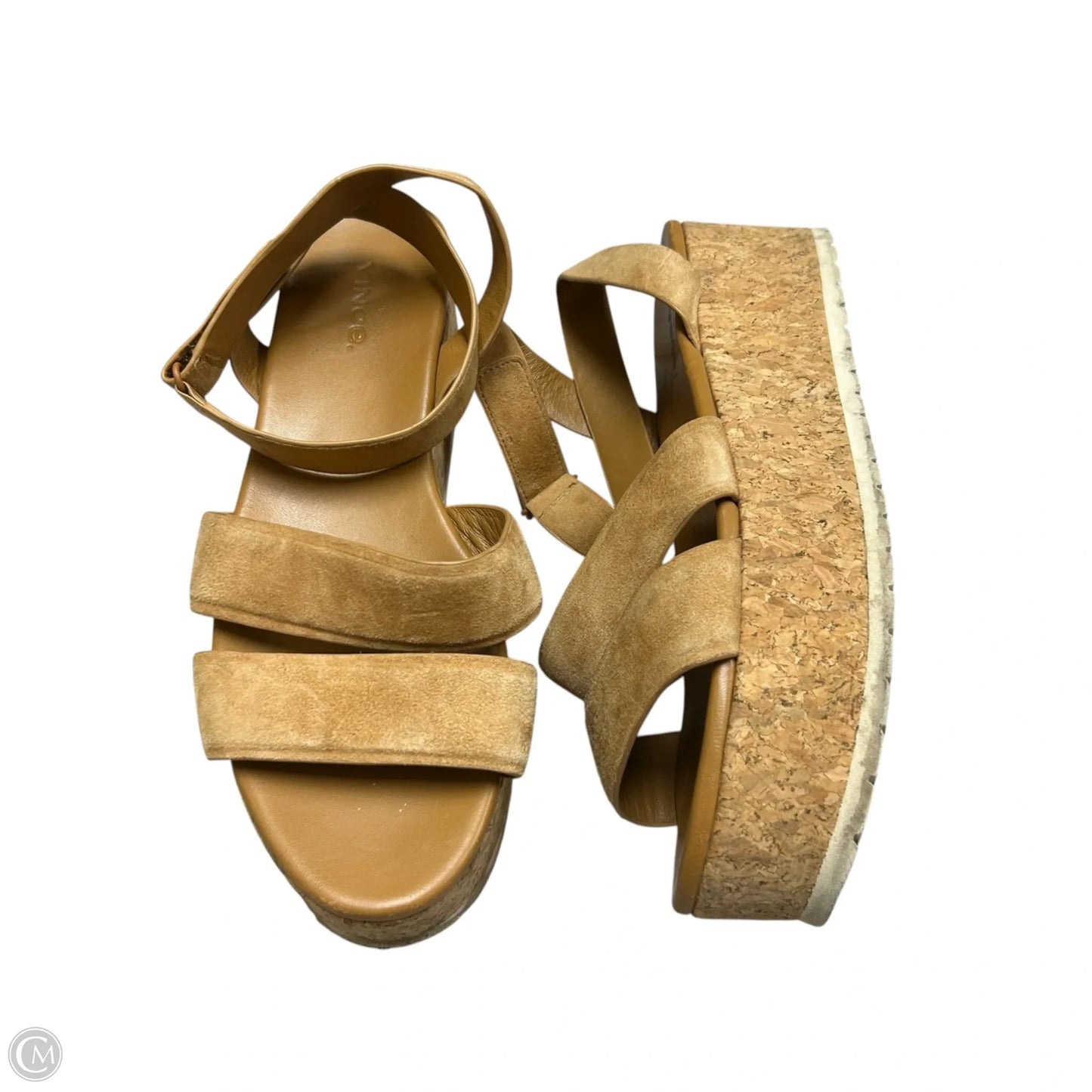 Sandals Heels Platform By Vince In Tan, Size: 8