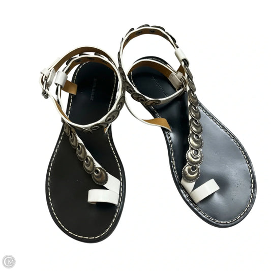 Sandals Designer By Isabel Marant In Silver & White, Size: 6.5