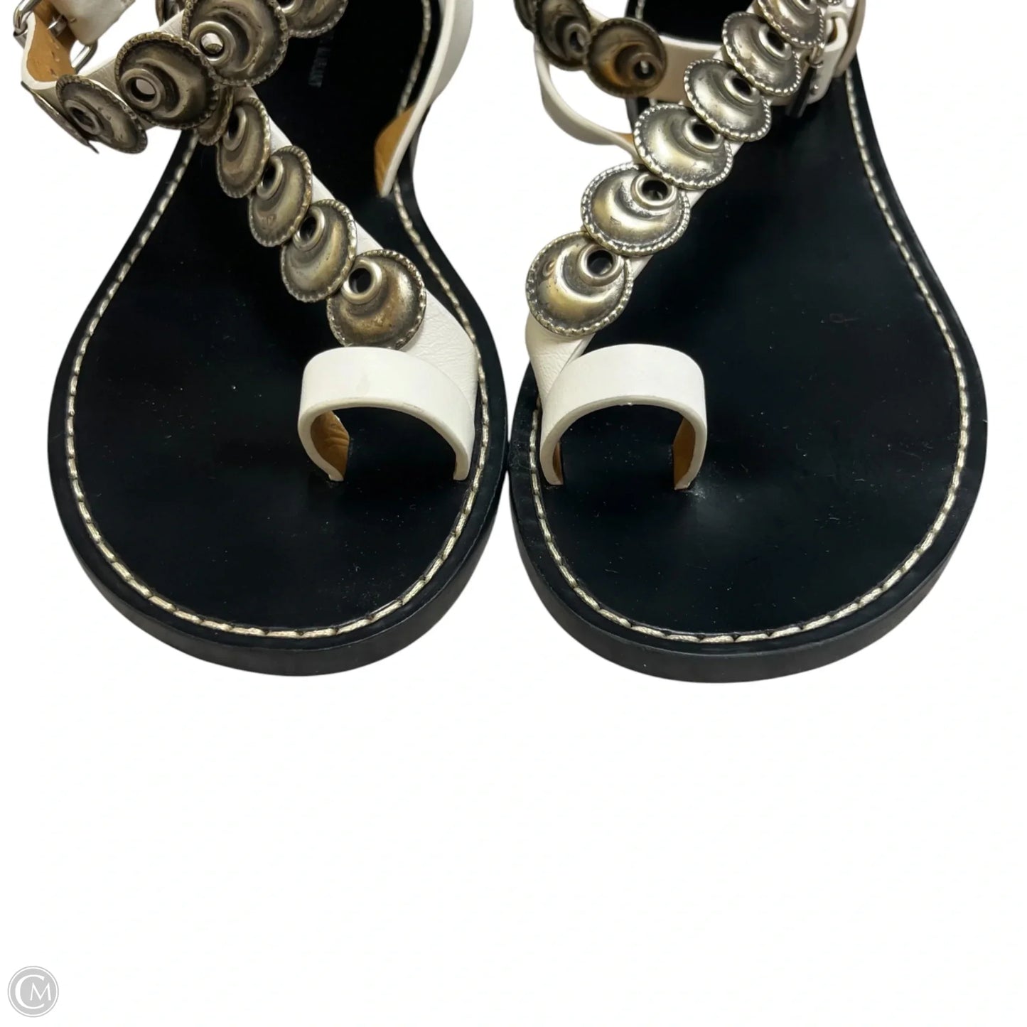 Sandals Designer By Isabel Marant In Silver & White, Size: 6.5