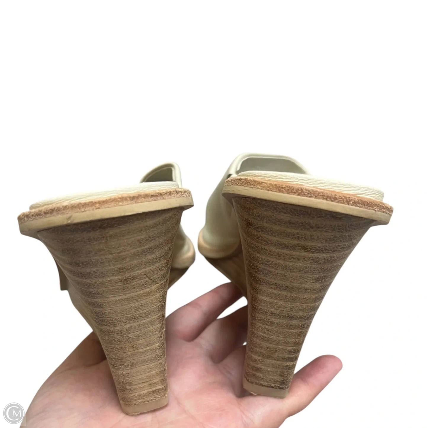 Sandals Heels Wedge By Dolce Vita In Cream, Size: 8.5