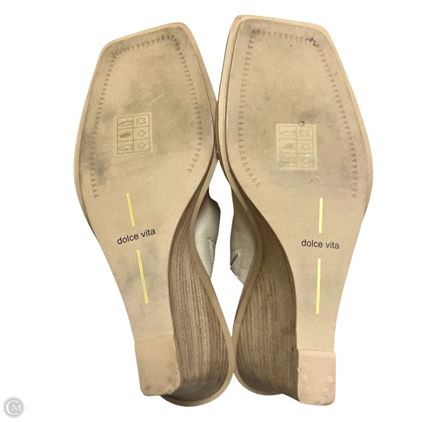 Sandals Heels Wedge By Dolce Vita In Cream, Size: 8.5