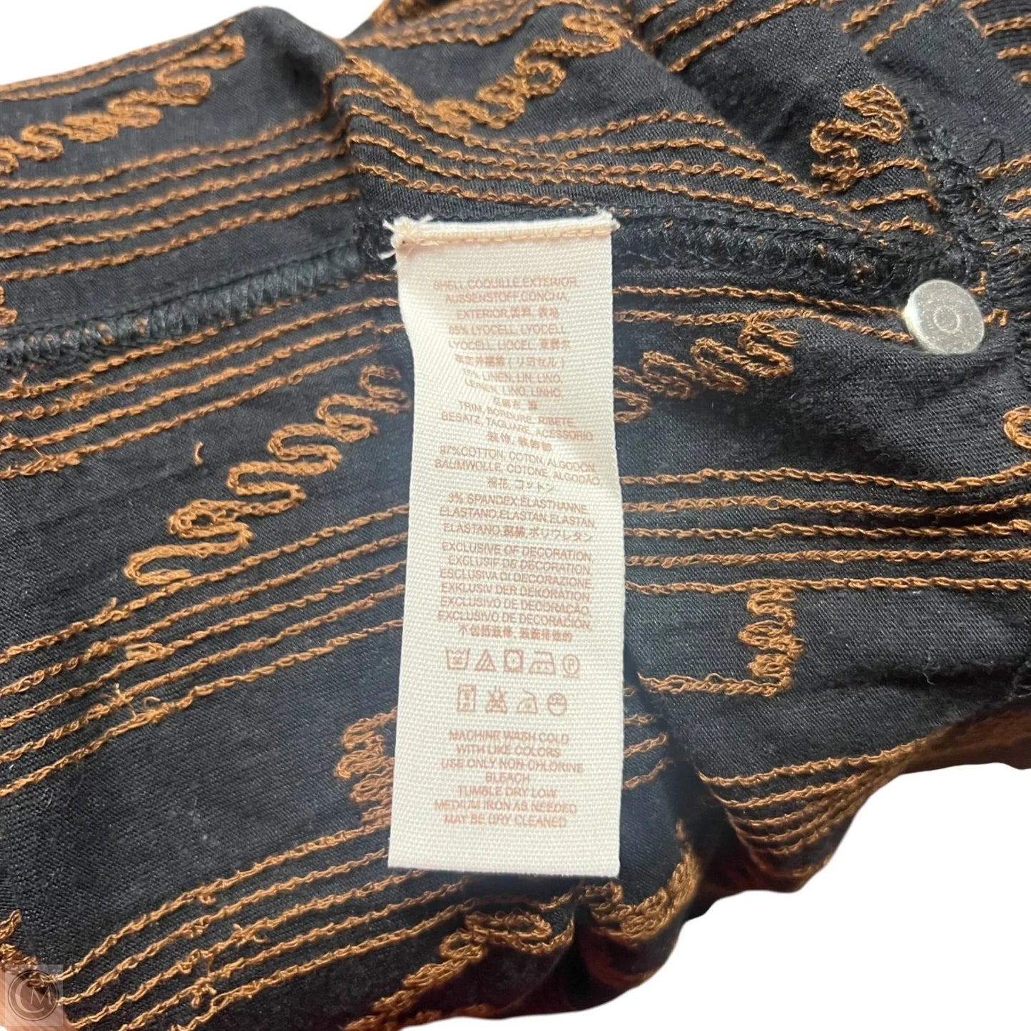 Top Short Sleeve By Free People In Black & Brown, Size: Xs