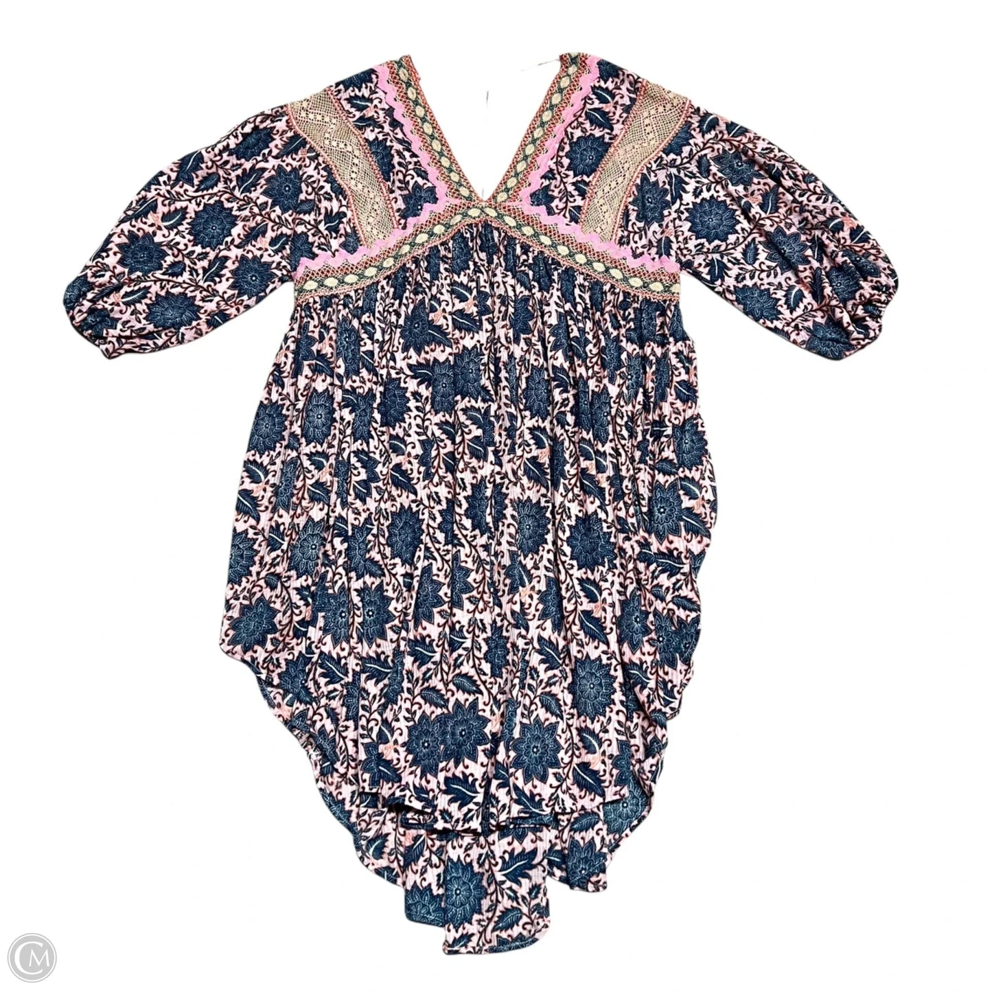 Dress Casual Short By Free People In Blue & Pink, Size: Xs