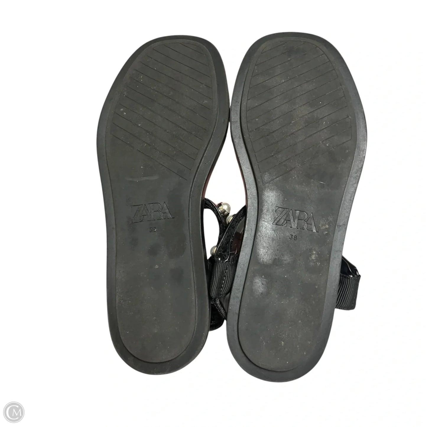 Sandals Flats By Zara In Black, Size: 7.5
