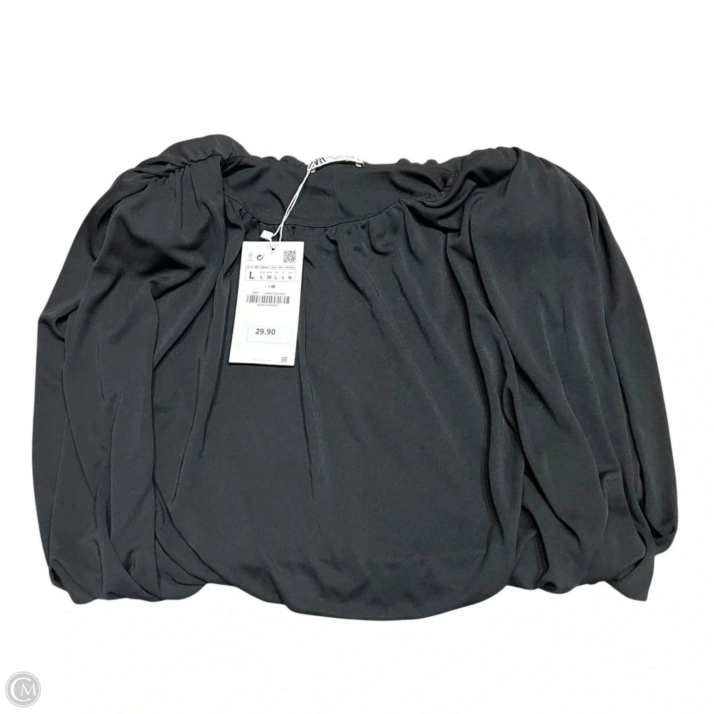 Top Sleeveless By Zara In Black, Size: L