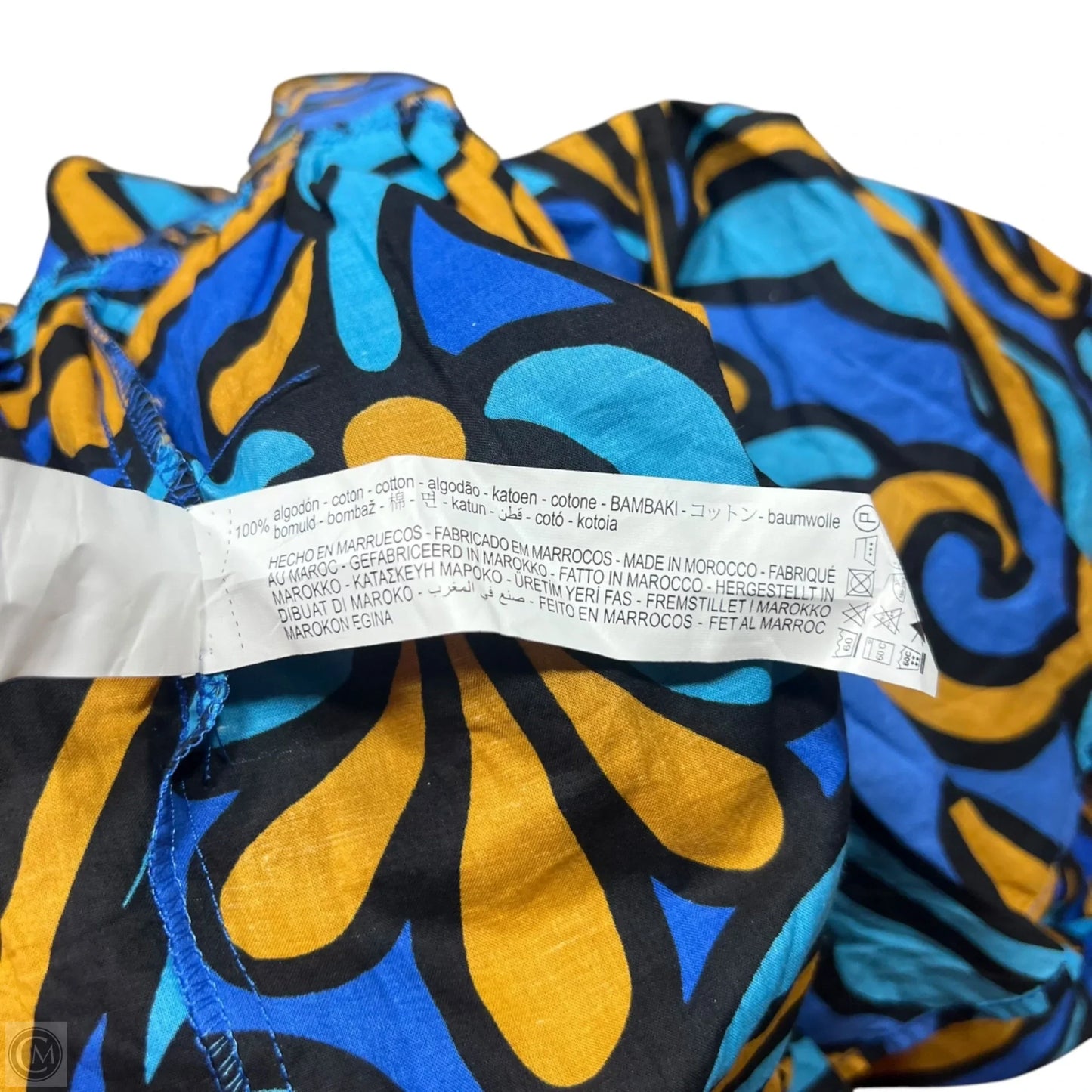 Dress Casual Maxi By Zara In Blue & Tan, Size: M