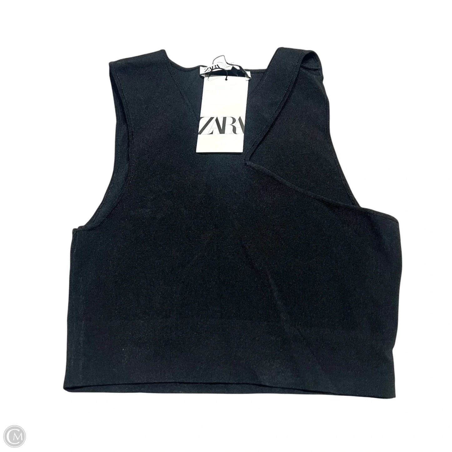 Top Sleeveless By Zara In Black, Size: L