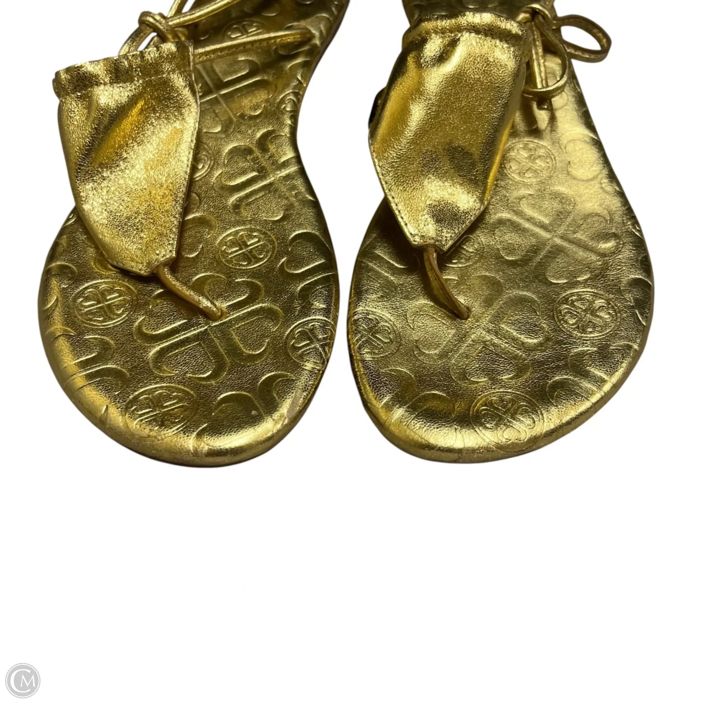 Sandals Flats By Luxtrada In Gold, Size: 7.5