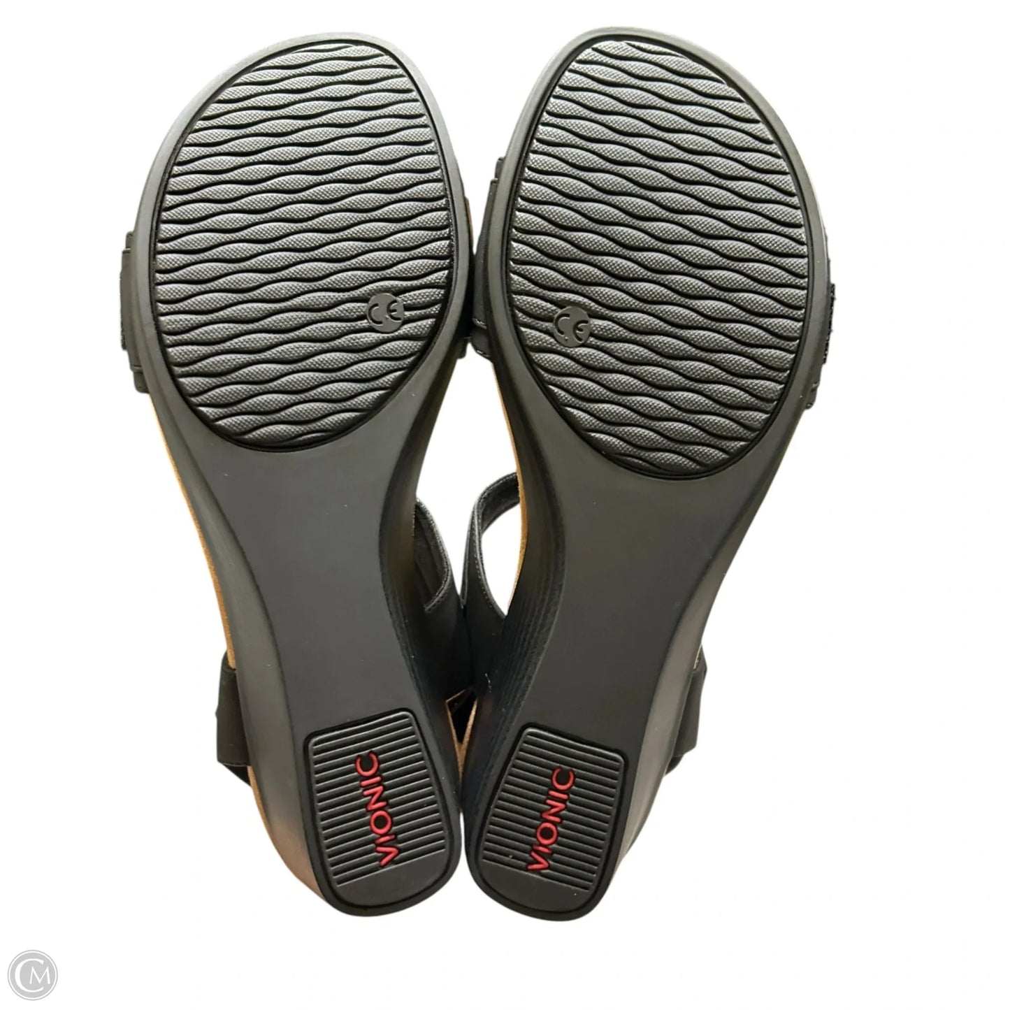 Sandals Heels Wedge By Vionic In Black, Size: 10
