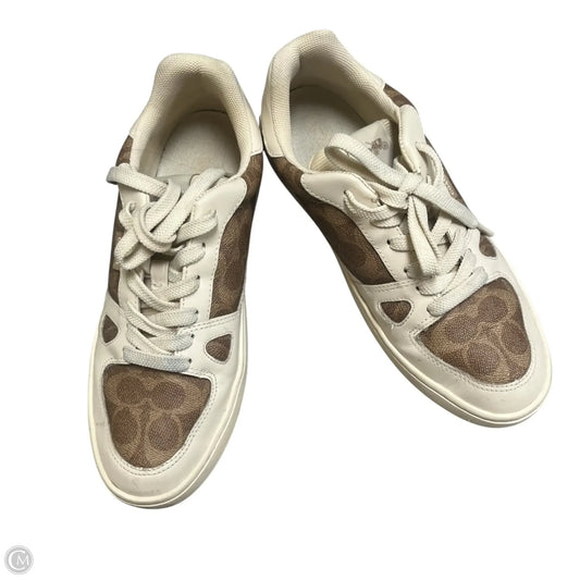 Shoes Designer By Coach In Brown & Cream, Size: 9