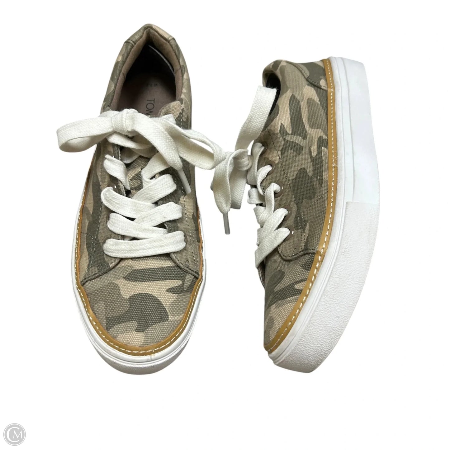 Shoes Sneakers By Toms In Camouflage Print, Size: 7.5
