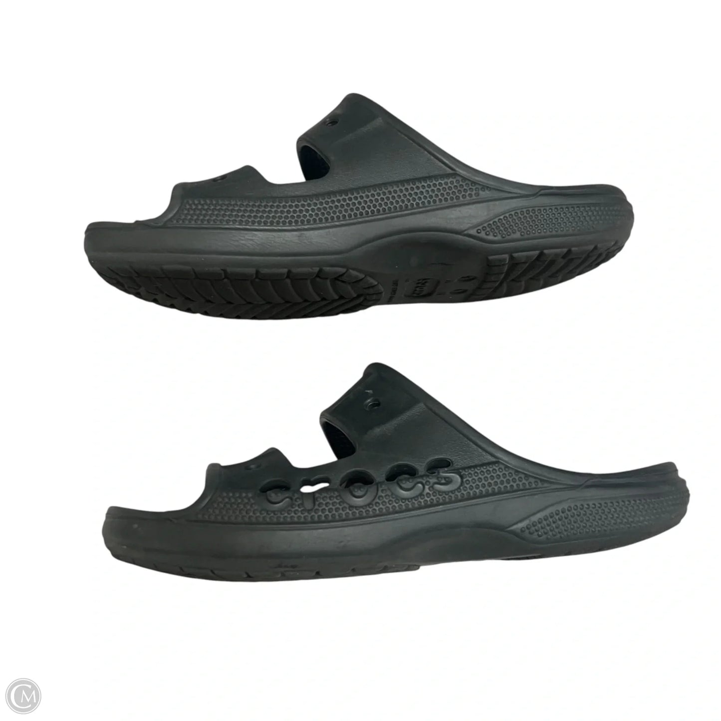 Sandals Flats By Crocs In Black, Size: 6