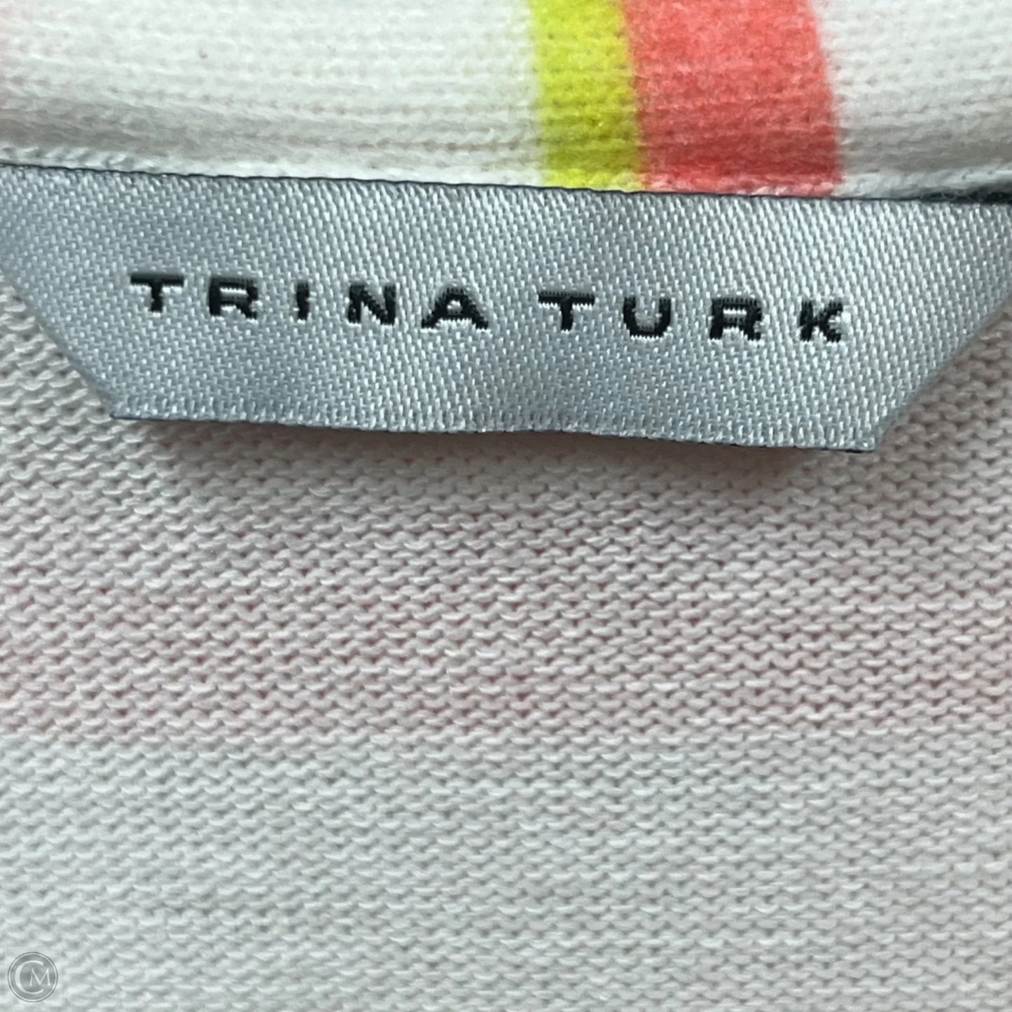 Swimwear Cover-up By Trina Turk In Orange & White, Size: S