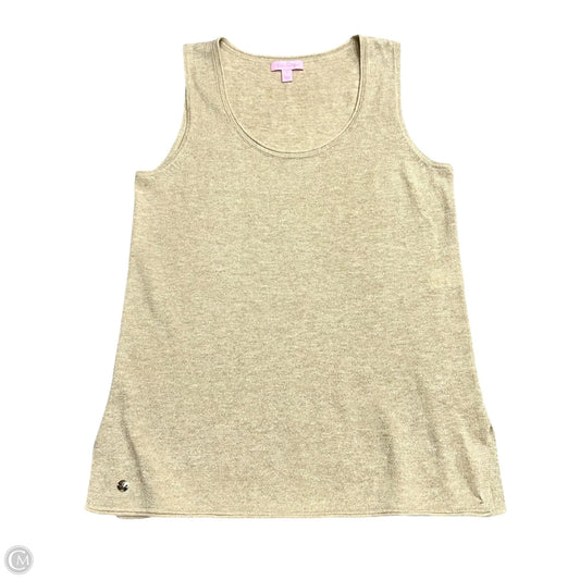 Top Sleeveless Designer By Lilly Pulitzer In Gold, Size: S