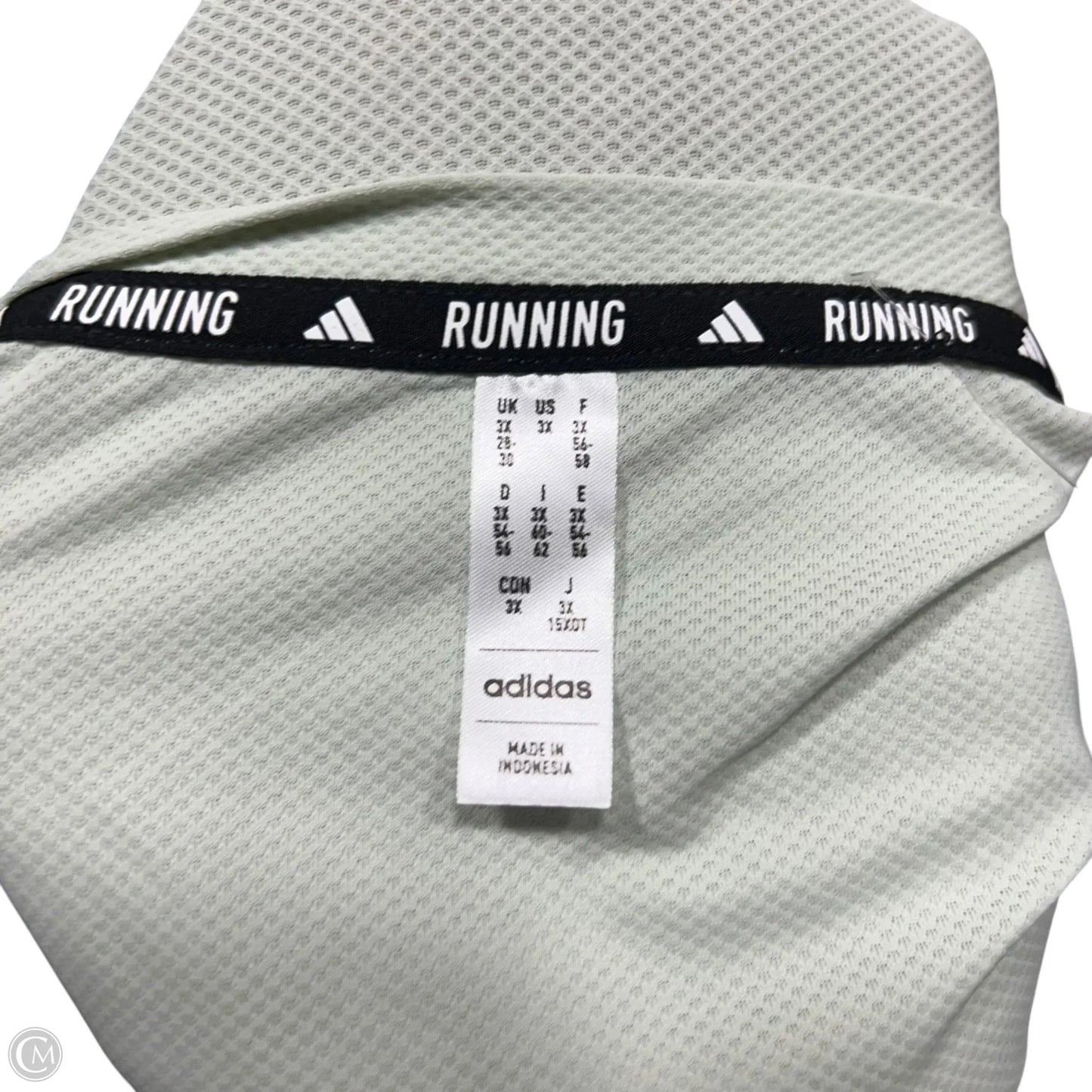 Athletic Top Short Sleeve By Adidas In Green, Size: 3x