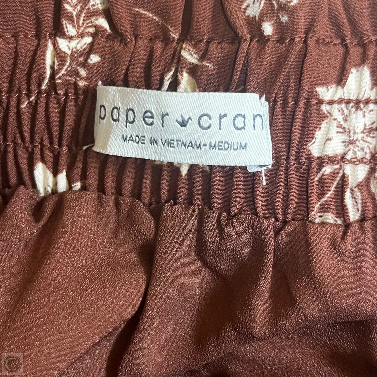 Skirt Set 2pc By Paper Crane In Brown & Cream, Size: M