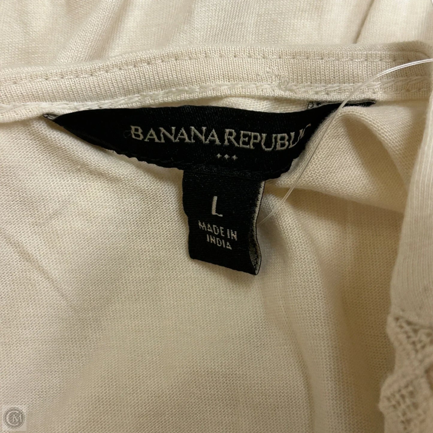 Top Long Sleeve By Banana Republic In Tan, Size: L