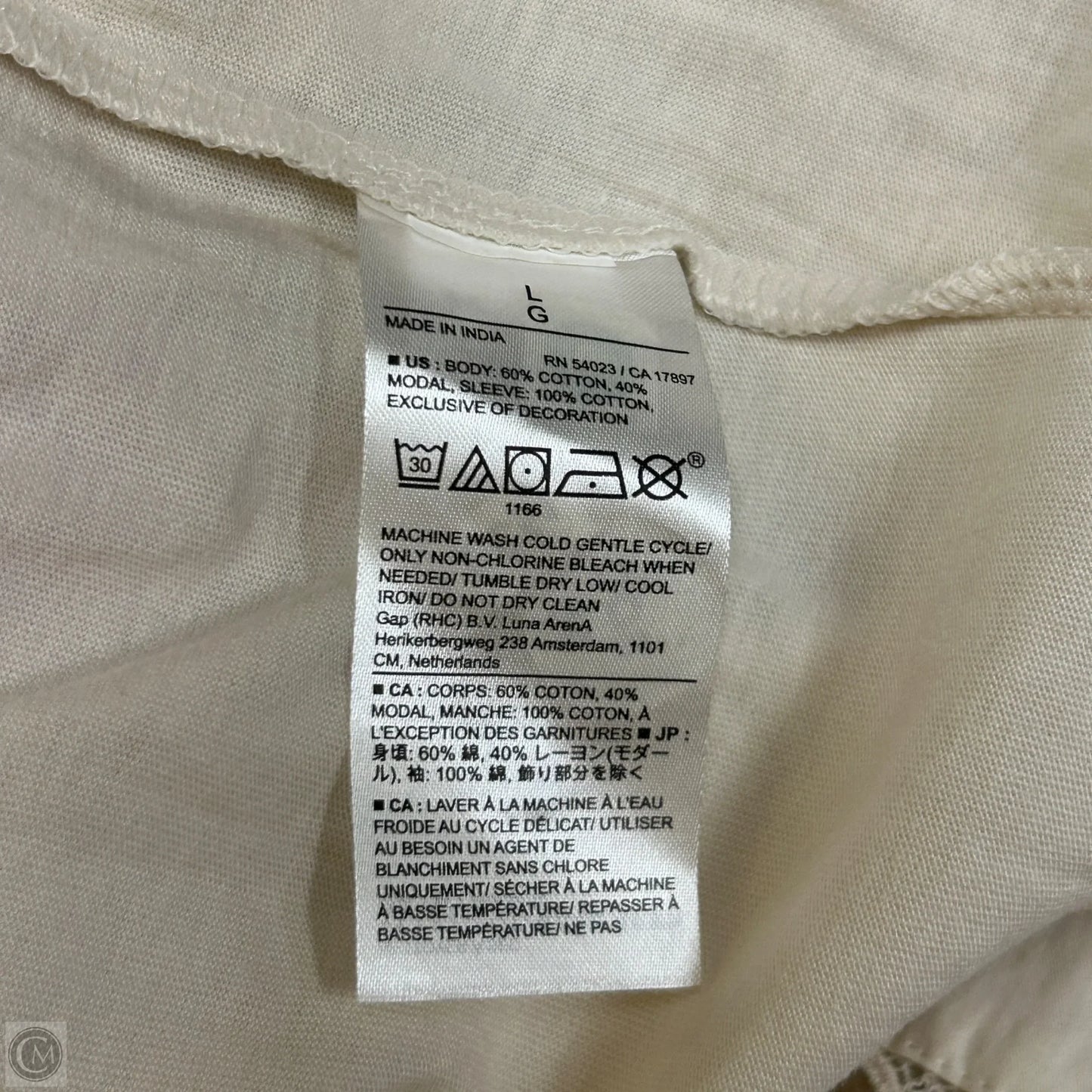Top Long Sleeve By Banana Republic In Tan, Size: L