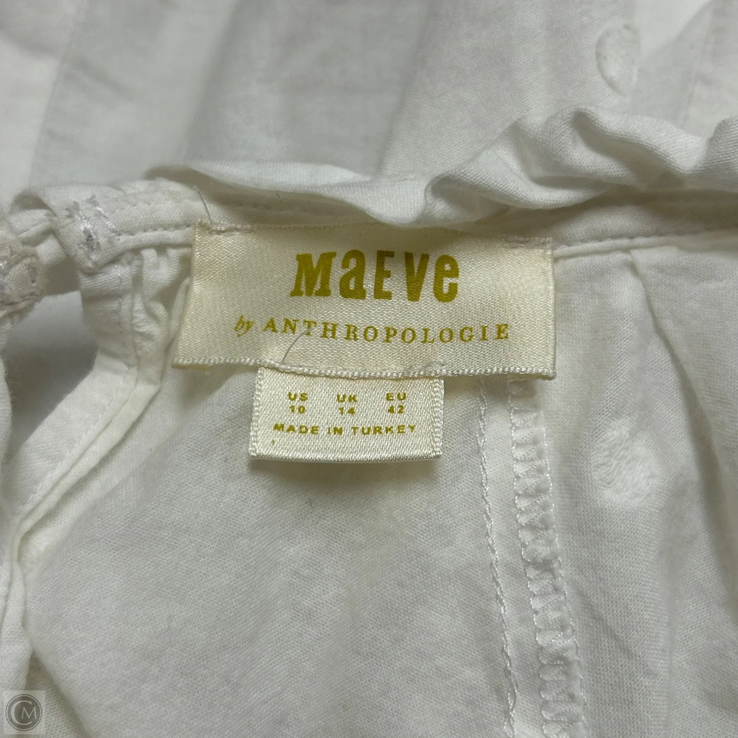 Top Long Sleeve By Maeve In Cream, Size: M