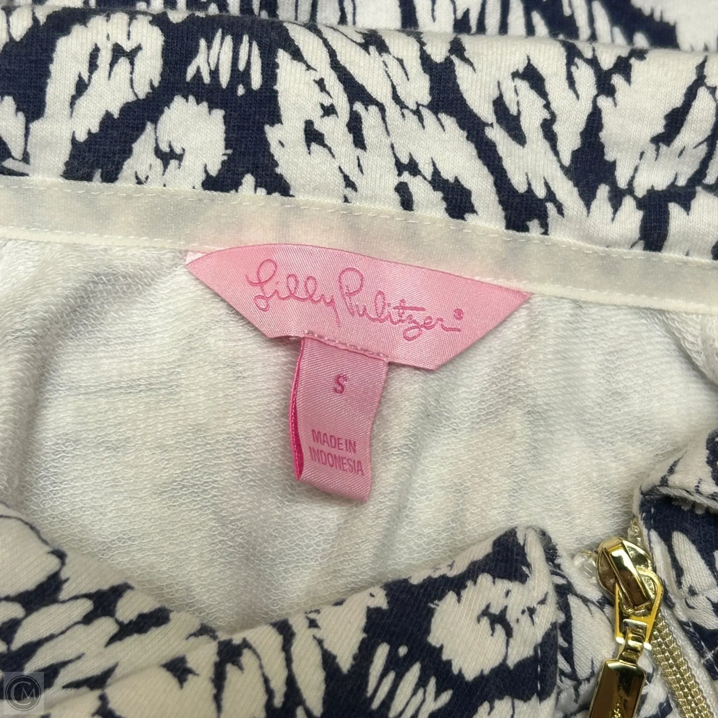 Sweatshirt Designer By Lilly Pulitzer In Blue & White, Size: S